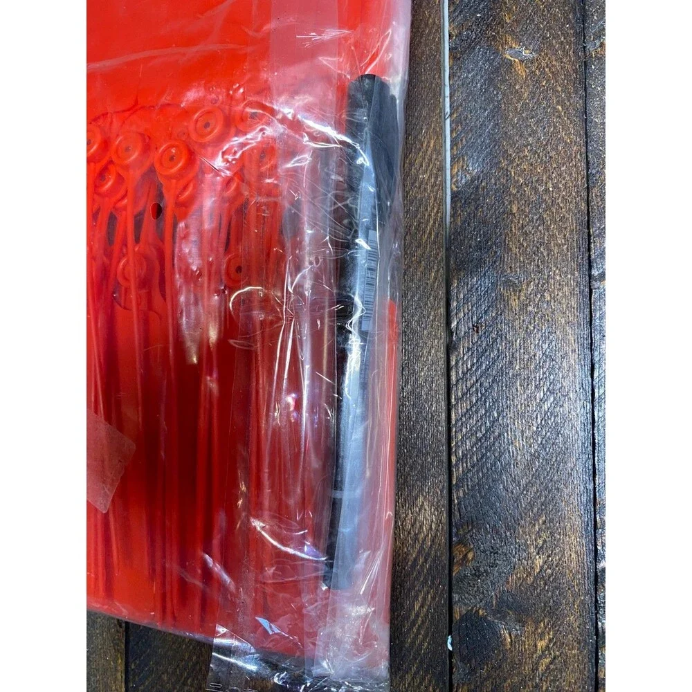100 Blank Red Plastic Hang Tags For Labeling Bags Keys Inventory Waterproof